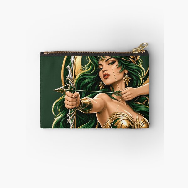 Item preview, Artemis Greek Goddess of the Hunt with Bow and Golden Armor designed and sold by MythicMood.