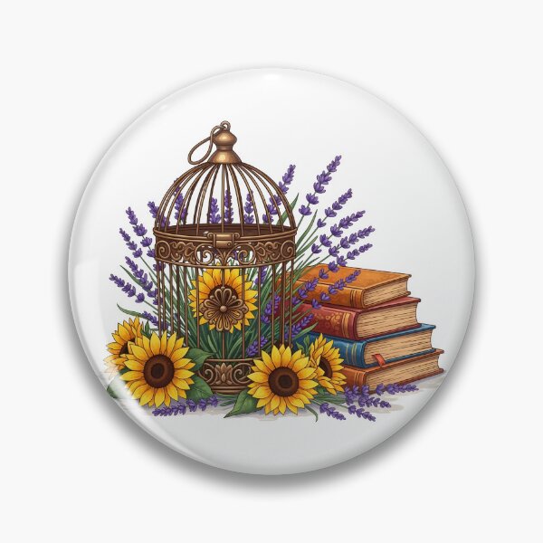 Item preview, Birdcage in flowers designed and sold by PrintLabStudio.