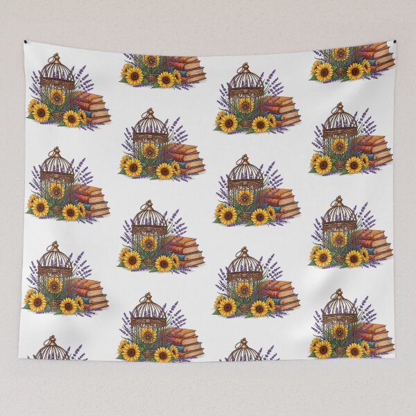 Item preview, Birdcage in flowers designed and sold by PrintLabStudio.