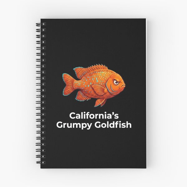 Item preview, California Grumpy Goldfish Funny Garibaldi Fish designed and sold by BeaBuzz.