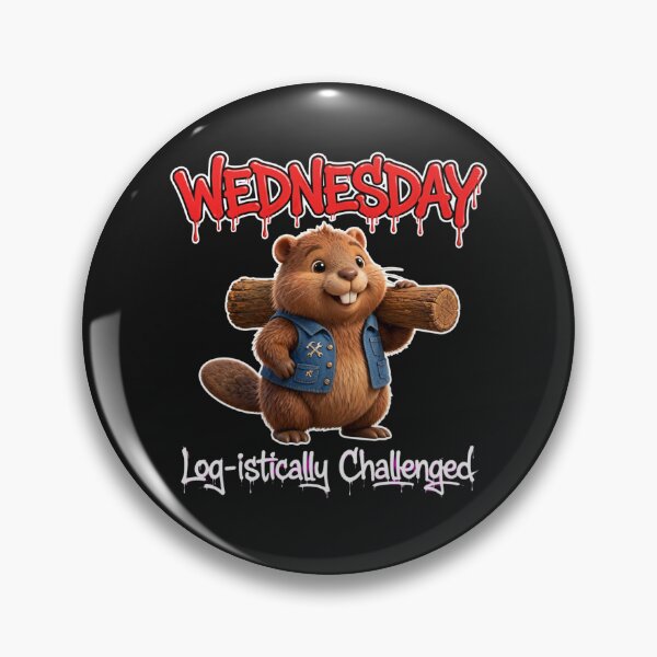 Item preview, Wednesday Log-istically Challenged - Builder Beaver Graffiti designed and sold by Surviving Monday Club.