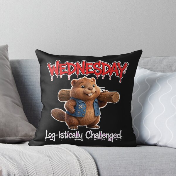 Item preview, Wednesday Log-istically Challenged - Builder Beaver Graffiti designed and sold by Surviving Monday Club.