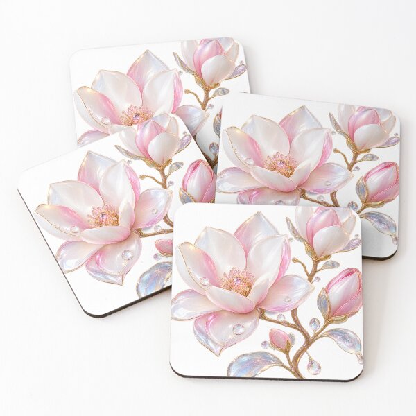 Item preview, Pink Pastel Transparent Glass Flower – Luxury Crystal Floral Aesthetic designed and sold by ShokranDesign1.