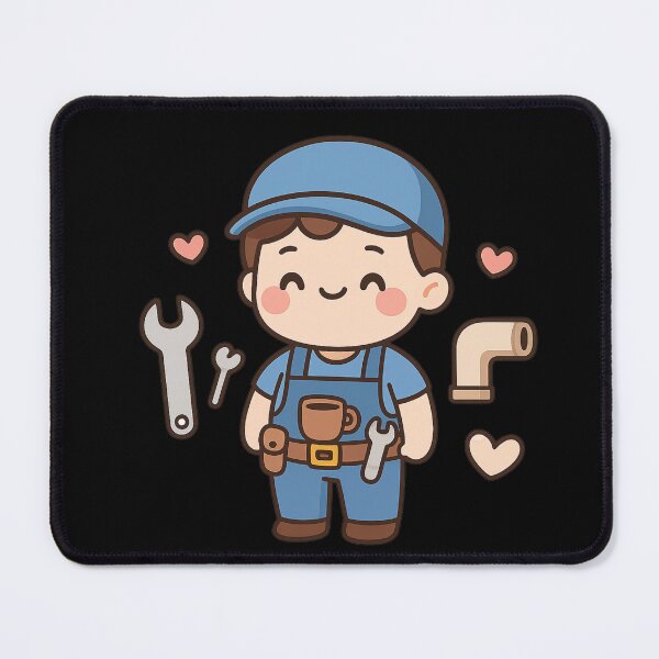 Item preview, Kawaii plumber without text designed and sold by KawaiiHero.