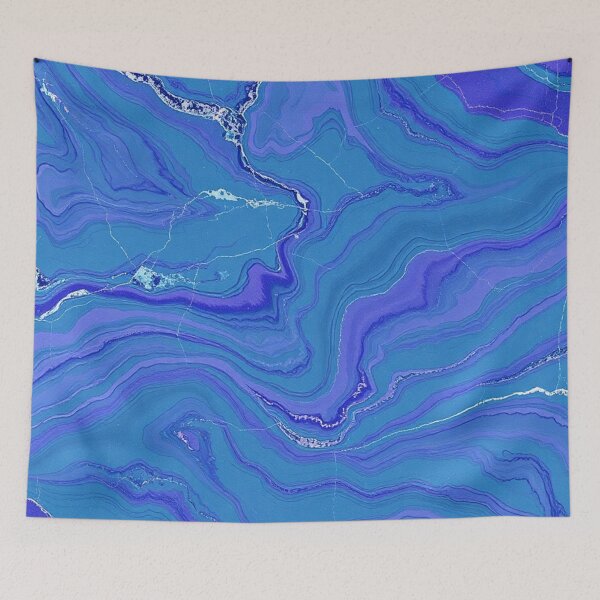 Item preview, Bright Blue Purple Fluid Marble designed and sold by IntelliMindDesigns.