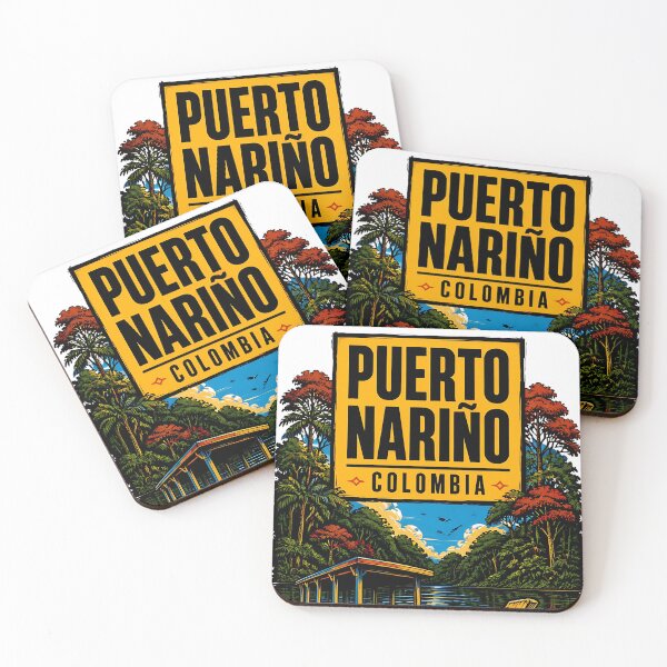 Item preview, Puerto Narino Colombia Vintage Travel Tourism designed and sold by TravelersGems.