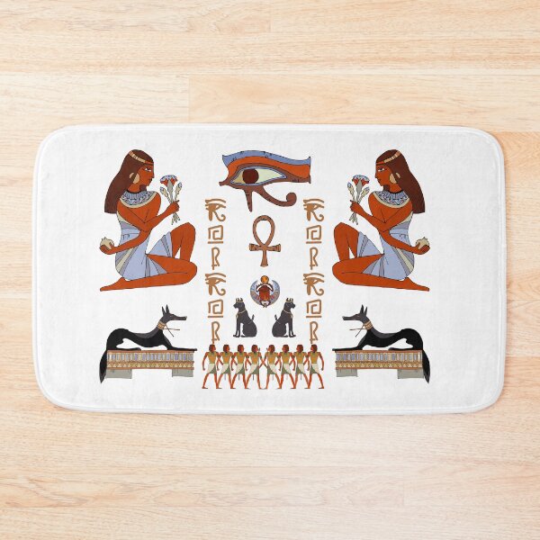 Item preview, Ancient Egyptian Goddess Art | Nefertari Anubis Mythology | Eye of Horus Ankh Symbol designed and sold by GulfSignature.