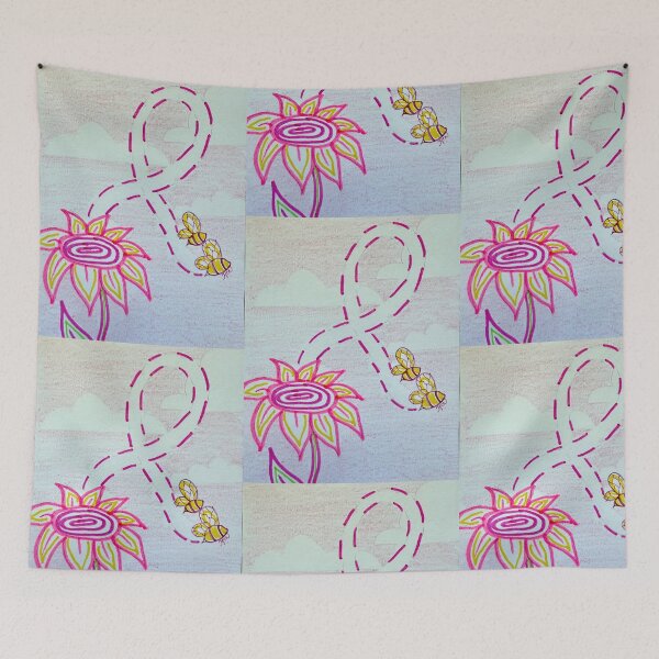 Item preview, Bees for Breast Cancer Awareness Sketch designed and sold by ArtwithaFriend.