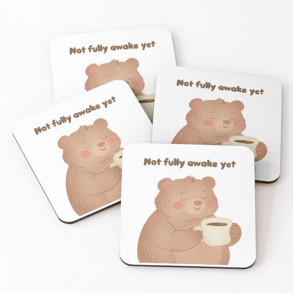 Item preview, Not Fully Awake Yet Bear Illustration designed and sold by DinaArtStudio.