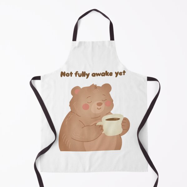 Item preview, Not Fully Awake Yet Bear Illustration designed and sold by DinaArtStudio.