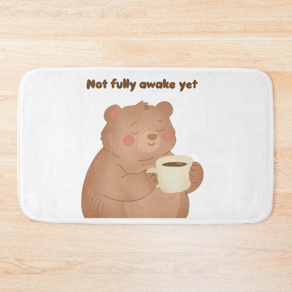 Item preview, Not Fully Awake Yet Bear Illustration designed and sold by DinaArtStudio.