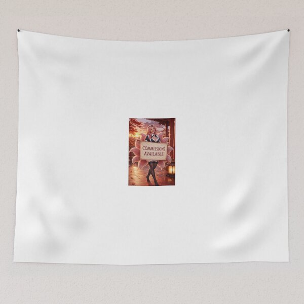 Item preview, Pink Fox Girl Holding Commission Banner designed and sold by CathryneDelamort.