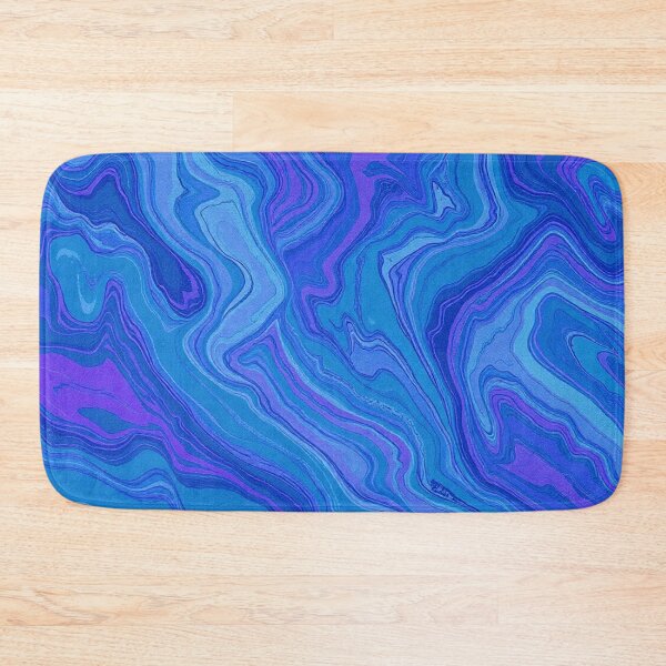 Item preview, Blue White Liquid Marble Flow designed and sold by IntelliMindDesigns.