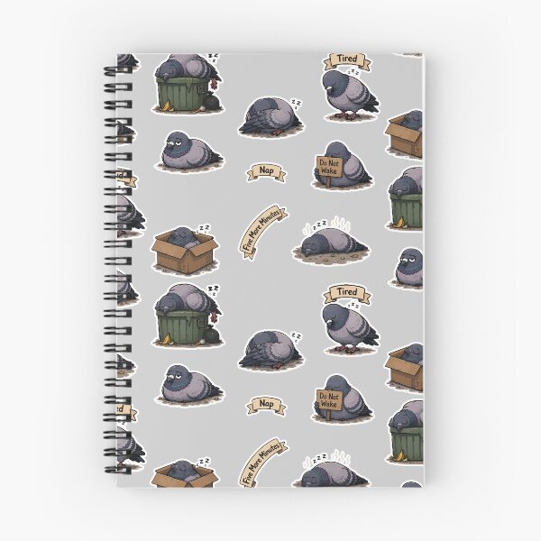 Item preview, Tired Pigeon Nap Time Sticker Set designed and sold by SimplePoDesign.