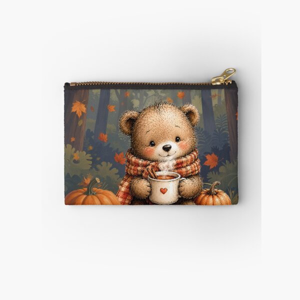 Item preview, Cozy Autumn Teddy Bear in the Woods designed and sold by John-NW-Shop.