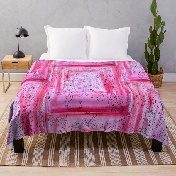 Item preview, Breast Cancer Awareness flowers and swirls designed and sold by ArtwithaFriend.