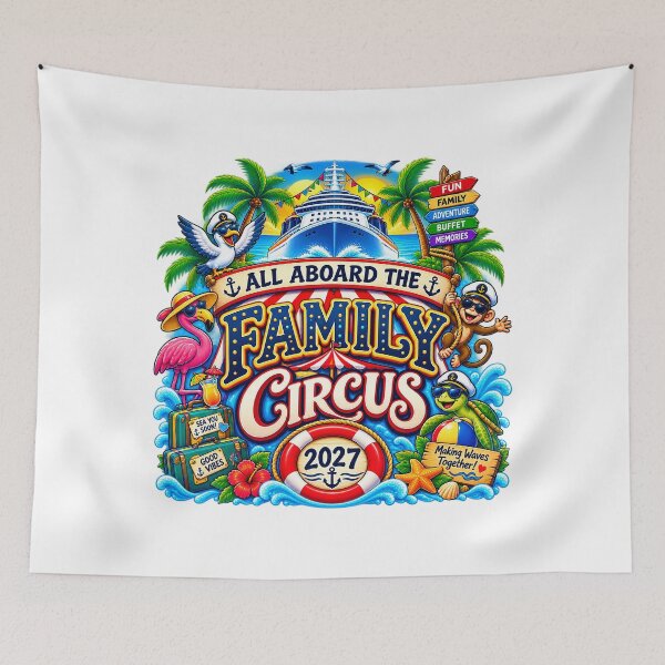 Item preview, TRAVEL COLLECTION - FAMILY CRUISE -  ALL ABOARD THE FAMILY CIRCUS • 2027 designed and sold by WheelieGdArt.