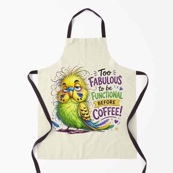 Item preview, Funny Parakeet Coffee Meme - Too Fabulous To Be Functional designed and sold by FrescoDesign.