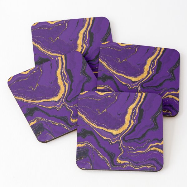 Item preview, Purple Gold Luxury Marble Abstract designed and sold by IntelliMindDesigns.
