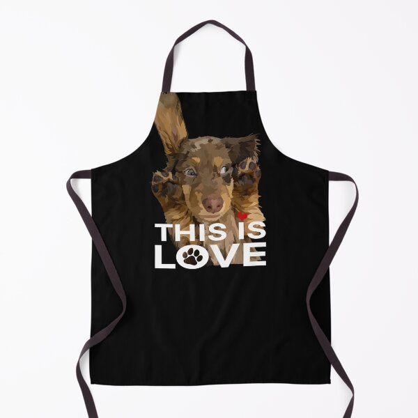 Item preview, Brown This Is Love Wiener Dachshund Dog designed and sold by Just-Arts-4U.