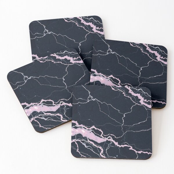 Item preview, Dark Navy Pink Cracked Marble designed and sold by IntelliMindDesigns.