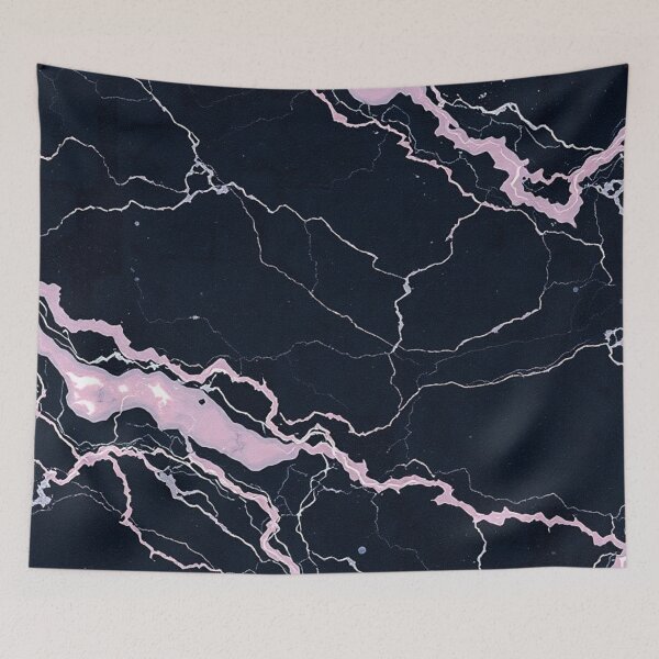 Item preview, Dark Navy Pink Cracked Marble designed and sold by IntelliMindDesigns.