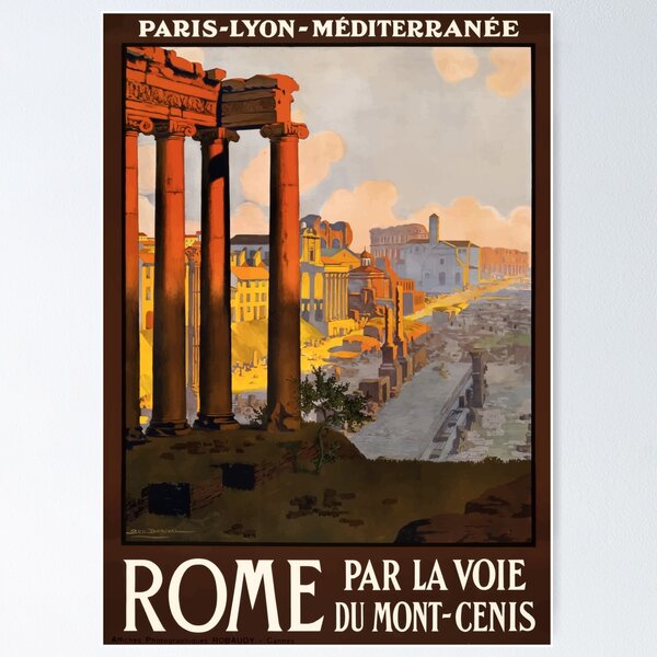 Item preview, Vintage Rome Travel Poster designed and sold by G-Design.