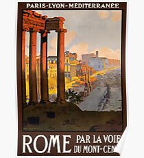 Vintage Rome Travel Poster Poster