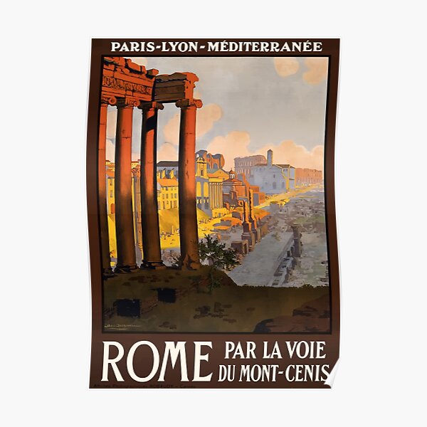 Vintage Rome Travel Poster Poster