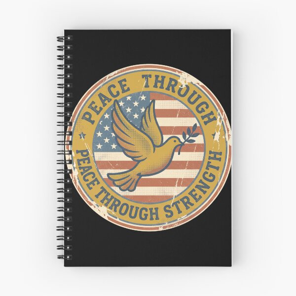 Item preview, Peace Through Strength Vintage American Flag Dove Patriotic Badge designed and sold by TeNovaStudio ⭐⭐⭐⭐⭐.