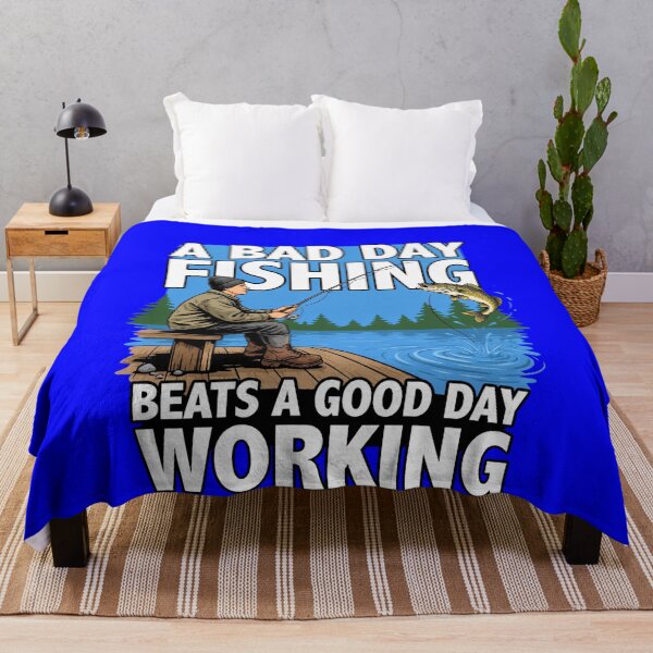 Item preview, Funny Fishing Fanatic Fishermen A bad day fishing beats a good day working Fish Art Design designed and sold by fantasticdesign.