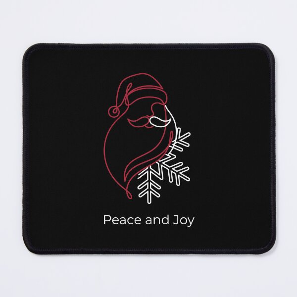 Item preview, Peace And Joy Minimalist Line Art Santa Claus Christmas designed and sold by TeNovaStudio ⭐⭐⭐⭐⭐.