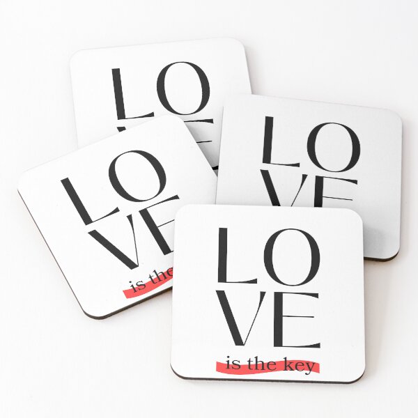 Item preview, LOVE is the Key Minimalist Typography Art designed and sold by serotonin75114.