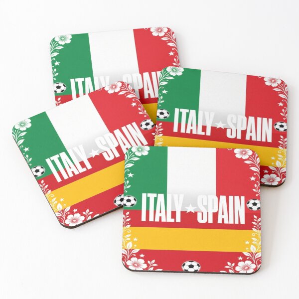 Item preview, Italy Spain minimalist football match poster / Italy vs Spain flag illustration  designed and sold by Nexus Space.