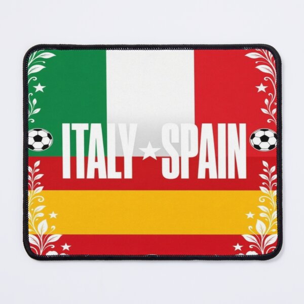 Item preview, Italy Spain minimalist football match poster / Italy vs Spain flag illustration designed and sold by Nexus Space.