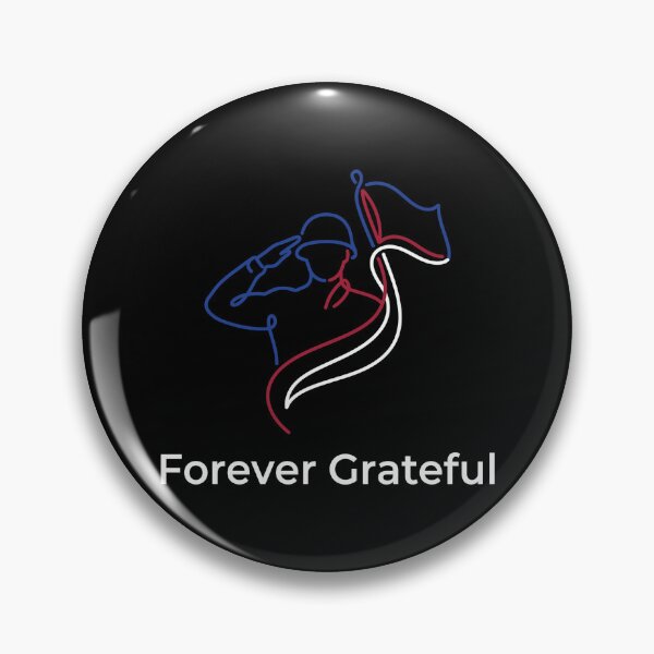 Item preview, Forever Grateful Saluting Soldier American Flag Line Art designed and sold by TeNovaStudio ⭐⭐⭐⭐⭐.