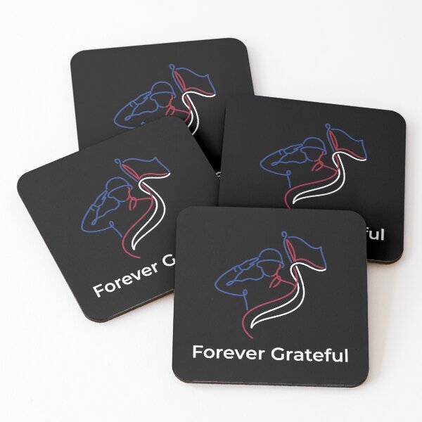 Item preview, Forever Grateful Saluting Soldier American Flag Line Art designed and sold by TeNovaStudio ⭐⭐⭐⭐⭐.