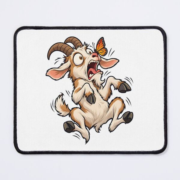 Item preview, Funny Goat Butterfly Surprise Design designed and sold by WeirdStation.