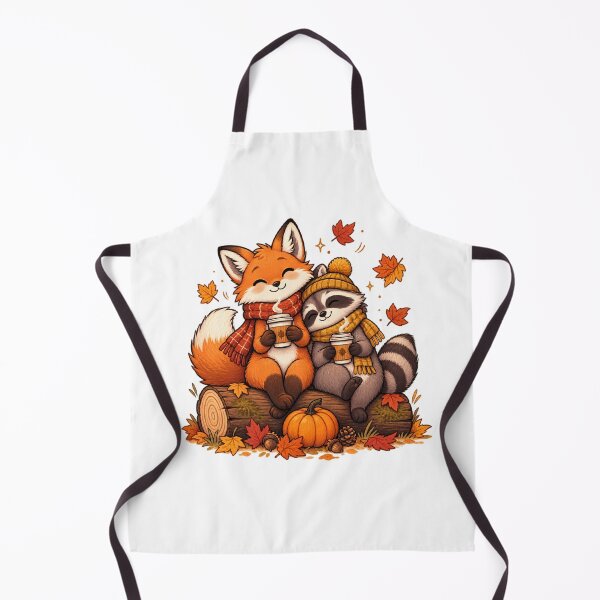 Item preview, Cozy Autumn Friends Fox and Raccoon Coffee Fall Design designed and sold by youcefben48.
