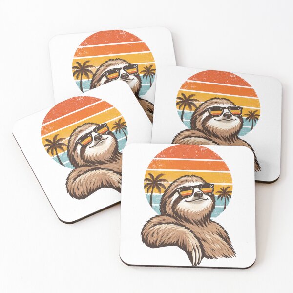 Item preview, Always Late But Worth the Wait – Funny Chill Sloth Retro 70s Design designed and sold by 3bqre.