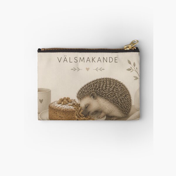 Item preview, Hygge Hedgehog & Walnut Cake "DELICIOUS" designed and sold by NickWhittleArt.