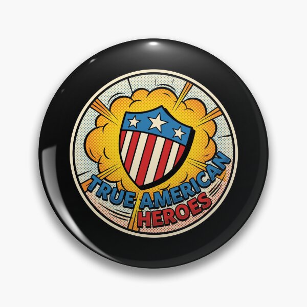 Item preview, True American Heroes Comic Book Pop Art Patriotic Shield designed and sold by TeNovaStudio ⭐⭐⭐⭐⭐.
