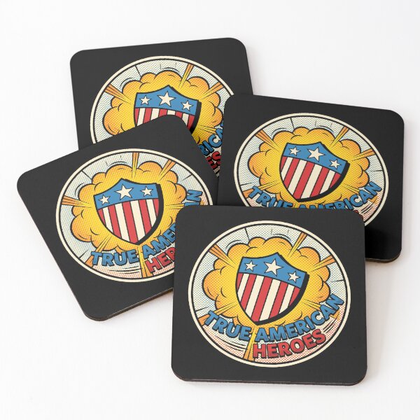 Item preview, True American Heroes Comic Book Pop Art Patriotic Shield designed and sold by TeNovaStudio ⭐⭐⭐⭐⭐.
