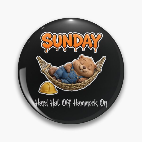 Item preview, Sunday Hard Hat Off Hammock On - Chill Beaver Graffiti designed and sold by Surviving Monday Club.