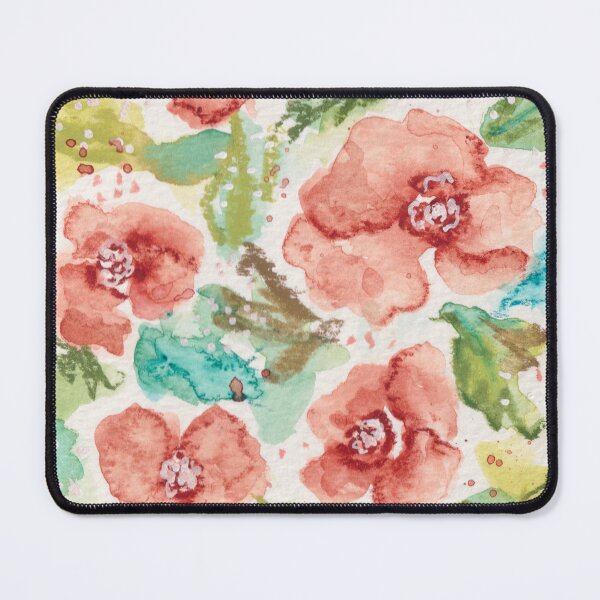 Item preview, Coral Roses Botanical Watercolor Painting by Nicole Giger designed and sold by NicoleGiger.Studio.