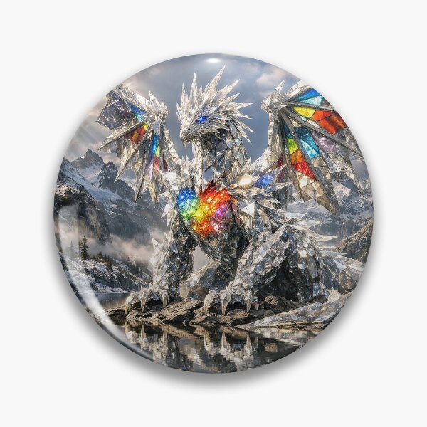 Item preview, Stained Glass Dragon on the Frozen Peaks designed and sold by Fort Chiswell Trading Company.