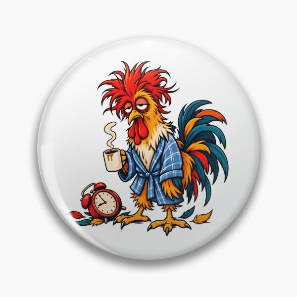Item preview, Tired Rooster Coffee Morning Humor Design designed and sold by WeirdStation.