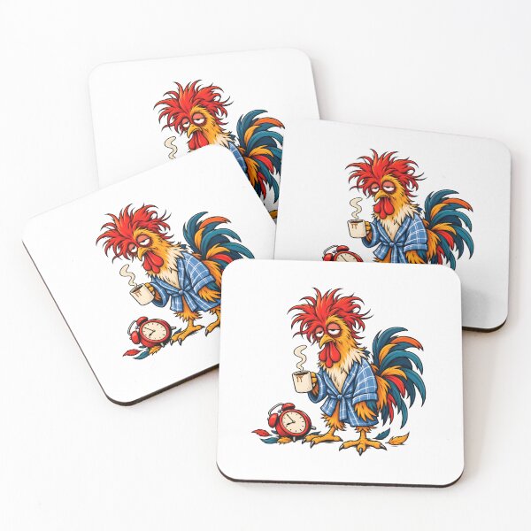 Item preview, Tired Rooster Coffee Morning Humor Design designed and sold by WeirdStation.