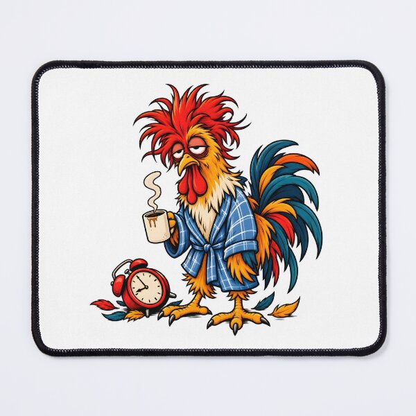 Item preview, Tired Rooster Coffee Morning Humor Design designed and sold by WeirdStation.