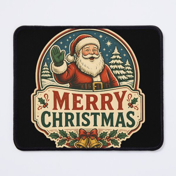 Item preview, Merry Christmas Vintage Retro Badge Christmas Design designed and sold by OliviaHayesArt.